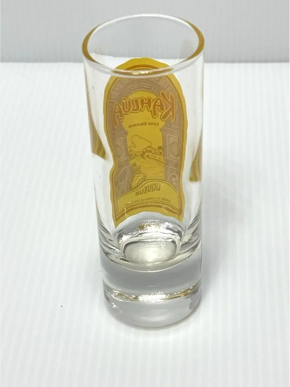 Vintage Kahlua Licor Delicioso Tall Shot Glass 4in Barware Collectible Souvenir